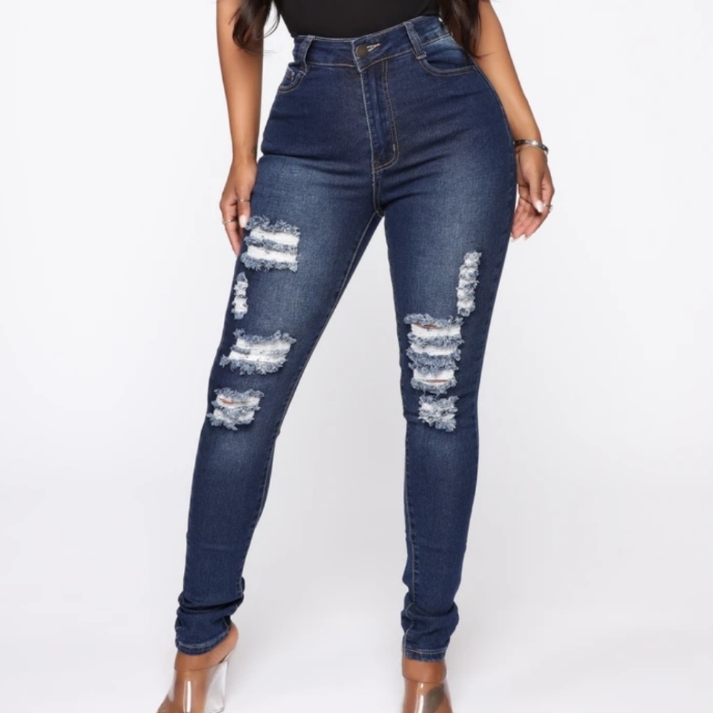 Drive to the ocean jeans in dark denim high rise